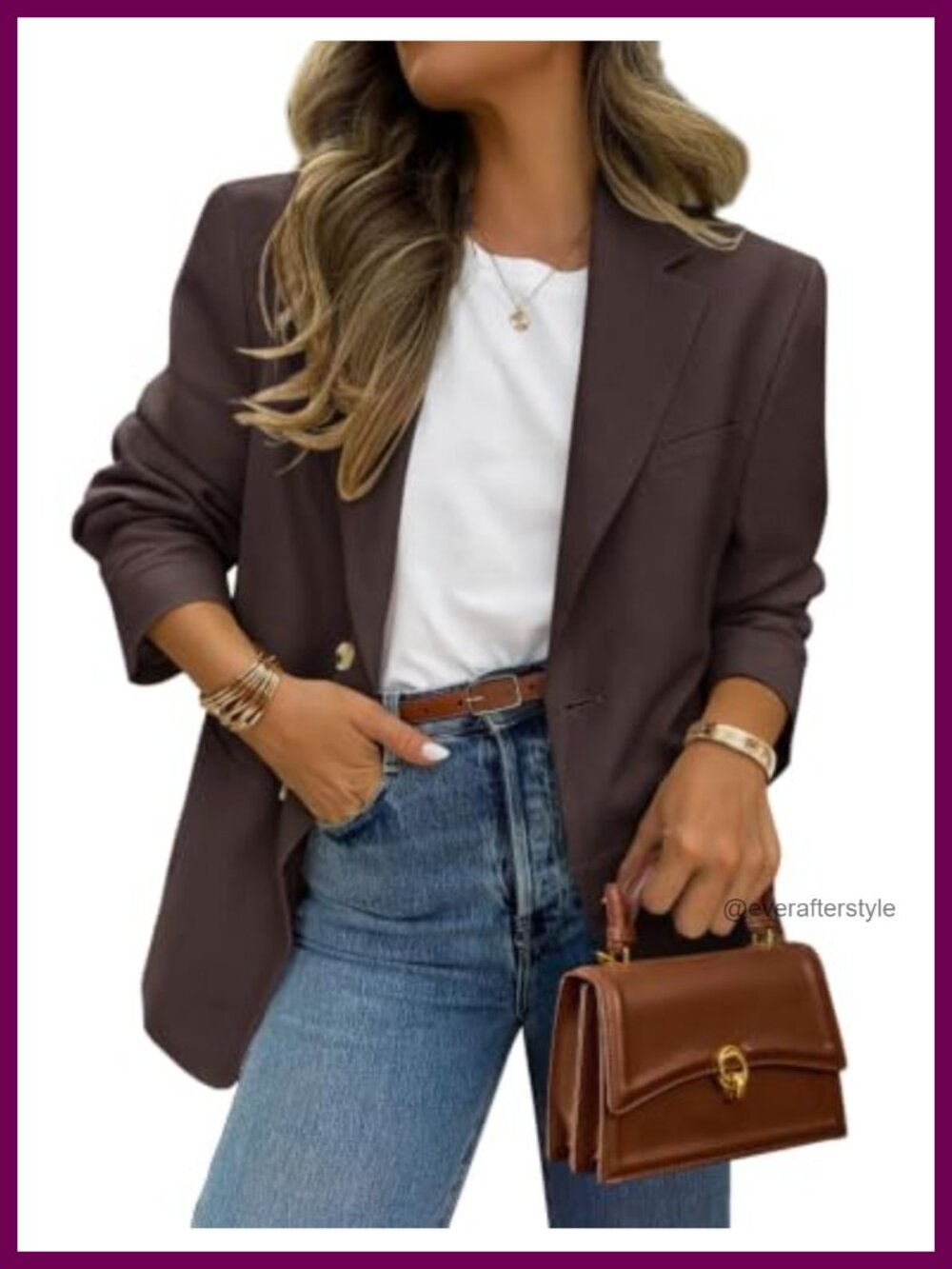 Womens Open Front Blazer Long Sleeve Fitted Business Casual Suit Jacket